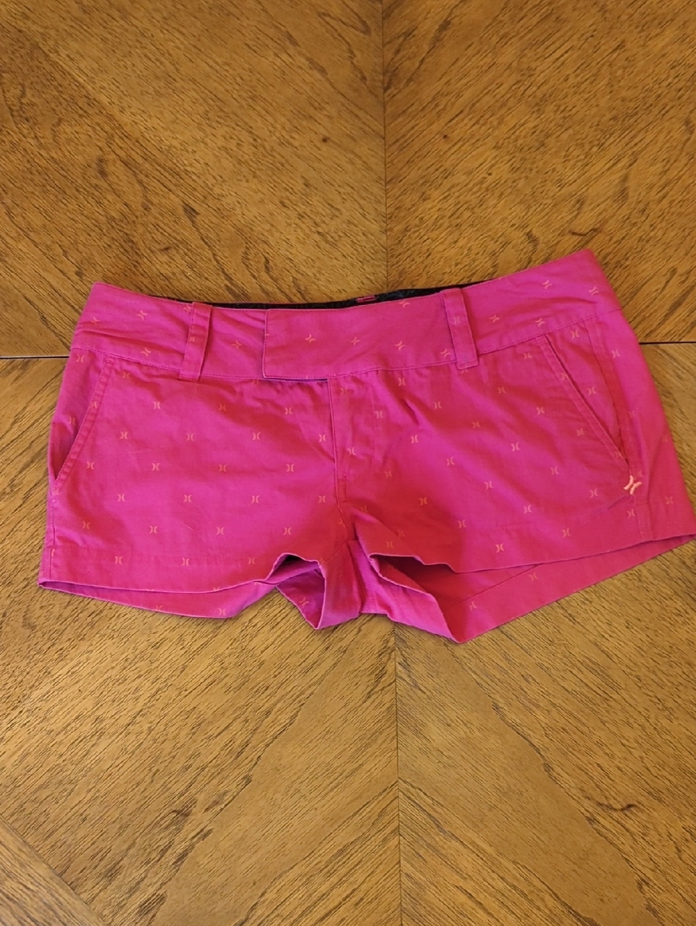 Y2K Hurley Hot Pink Women's Cotton Blend Shorts